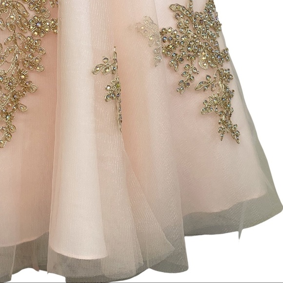 Fiesta Pink Gold Sequin Formal Dress size XS - Picture 4 of 10